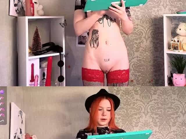 Webcam CD in stockings jerking off