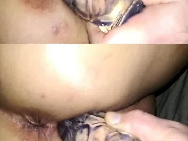 French Amateur Brunette Fucks Herself with a Dildo