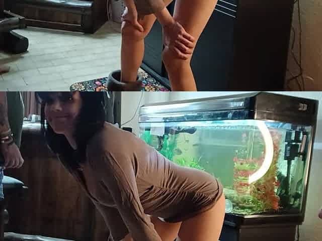 Jerking off on My Stepsis While She Fucks Her Dildo