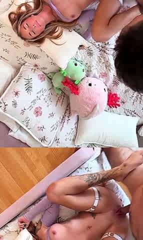 Ashley Baby Mouth Filled With Cum After Reverse Riding