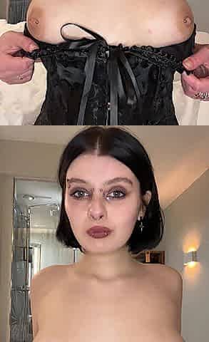 goth cutie shows breasts and waits for u on OnlyFans
