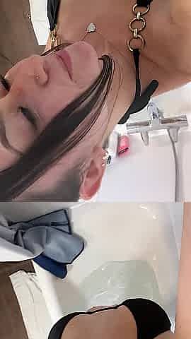 British college beauty in shower