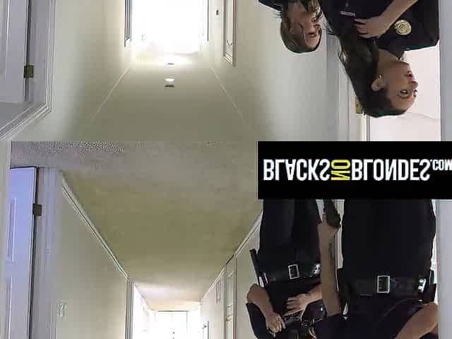 Sexy Police Officer Blowbanged By 9 Jocks