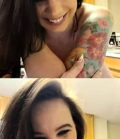 Big boob brunette masturbates on webcam
