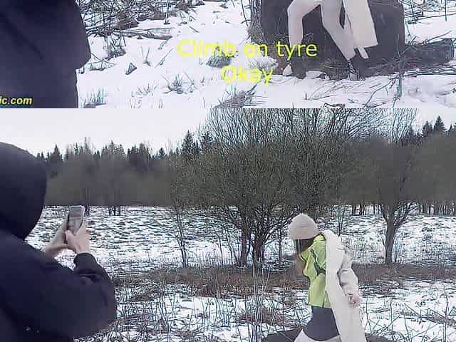 My Girlfriend Gets Screwed Unfathomable in Public in the Snow