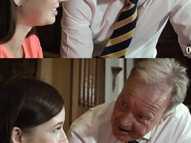 Teen deepthroat oral-job and ejaculation from granddad with thicc knob