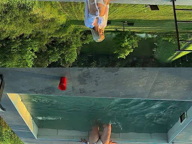 The stranger came for a swim but got smth way more excellent!