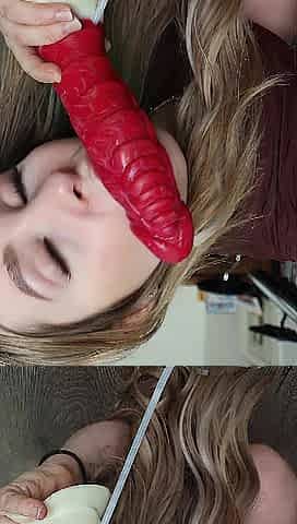 Sexy amateur overflowing with cum for monumental squirt