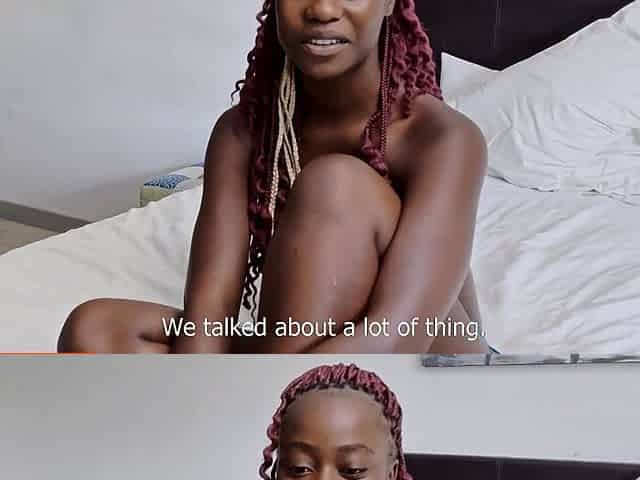 Busty 19yo Blonde African Strips For BWC