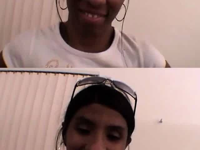 Cute small tittied ebony fingered