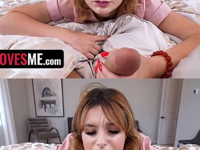 Cum-Obsessed Petite StepSis Needs Some Aid With Her Anatomy Classes!