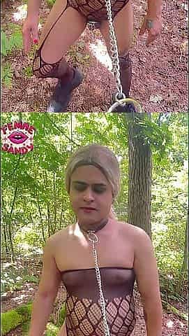 Femme Sandy - Exposed in the Bushes: Exposure Walk & Swallowing