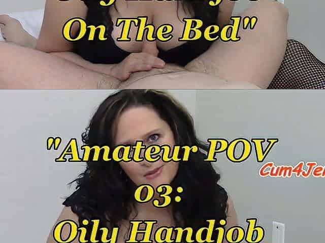 Amateur POV 03: Oily Tugjob On the Couch