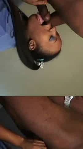 Sweet uniformed big ass ebony fucked and milked on tits from BBC dude