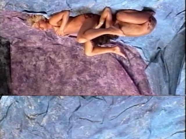 Two Wild Girls with Perfect Body Share a Dildo - Blonde and Brunette