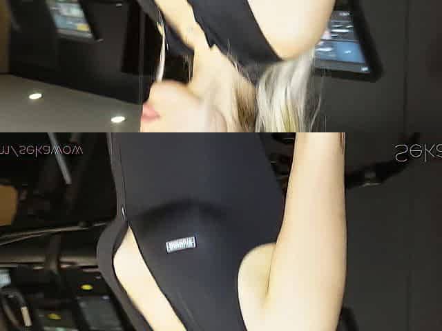 Fitness hotty bangs after working out in the gym