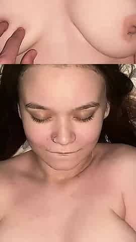 Daddy Please Fuck My Huge Natural Tits and Cum on Them Part 1