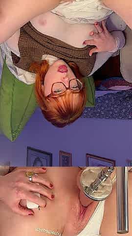 marvelous plugged redhead with green eyes getting off for u