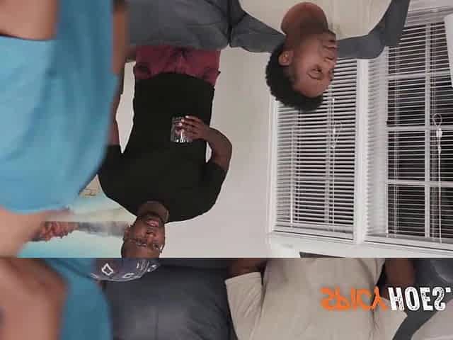 Lewd Honey Have a fun Getting Her Unshaved Twat Screwed by a Group of Ebony Boys - Gwen Immoral