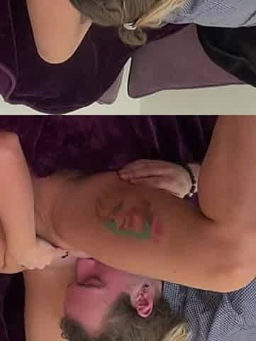 Tatooed Phoenix Madina Sprayed on The Ass from Jonny Cooper