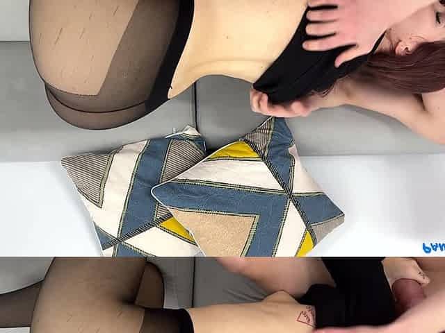 Stacy Fort Gets Her Pretty Pussy Creampied in Black Pantyhose