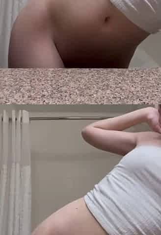 Intense interracial fuck shot in a bathroom