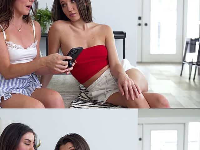 Teen stepsis and slutty bestie threesome
