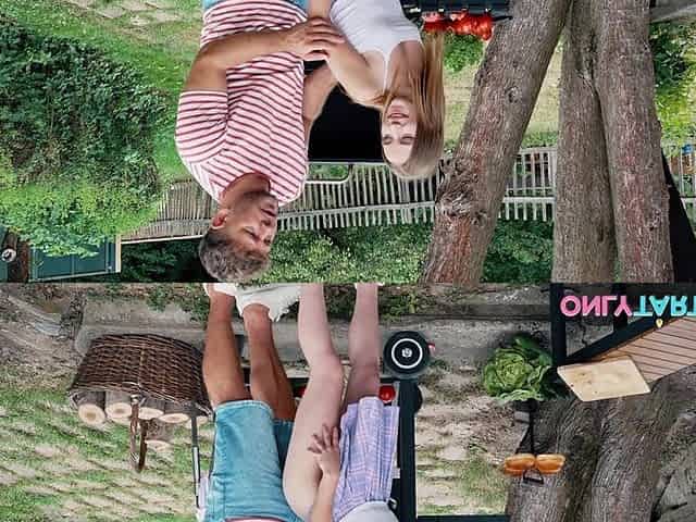 Hot Summer BBQ - Maya Gets Her First Outdoor Threesome