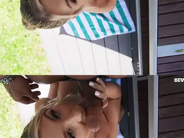 Mike Ox And Cheerleader Kait - Great Interracial Anal Outdoor Intercourse