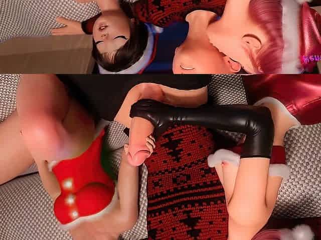 A Wonderful Christmas Time In Trio ( Toon Porn Parody Uncensored )