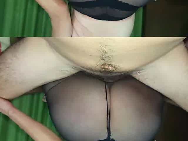 Mounted on a large penis