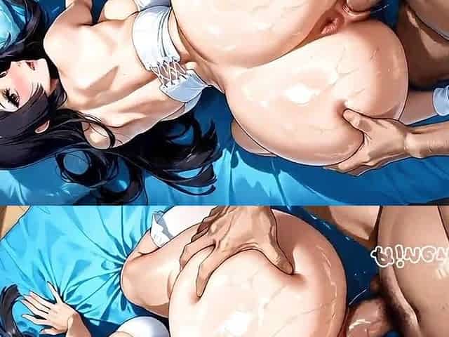 Uncensored AI generated hentai, this babe's also glamorous to bang an grandpa