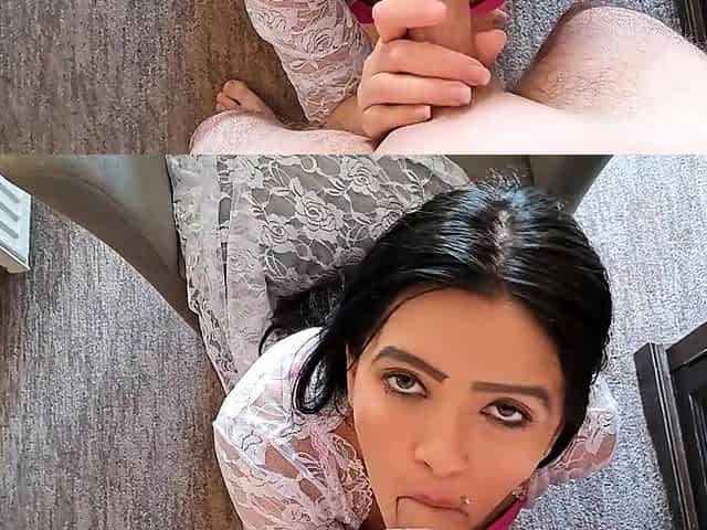 Rough POV Blowjob with Cum in Mouth from Ex-GF