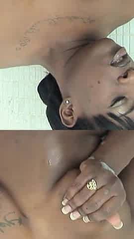 Big ass black girl gets fucked in bathroom