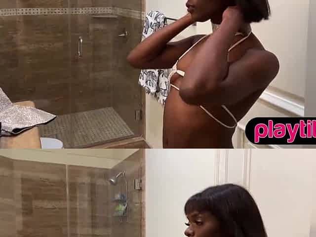 Black small mother I'd like to fuck fingers her juicy cunt in some erotic underware