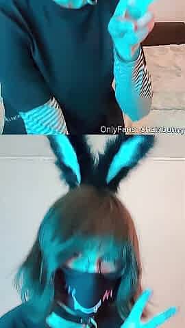 Collared Femboy Bunny Cums a Creamy Load~