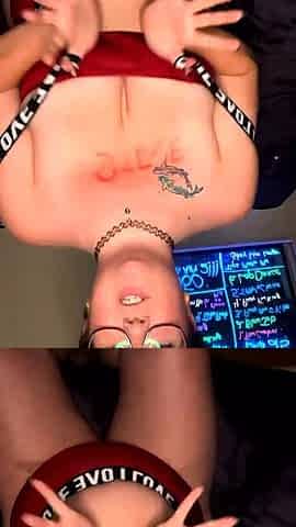 Sexy webcam brunette with big boobs