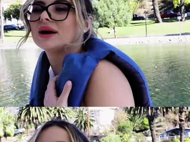 Swan Boat Slut Seduces the Rental Guy and Gets Face Fucked