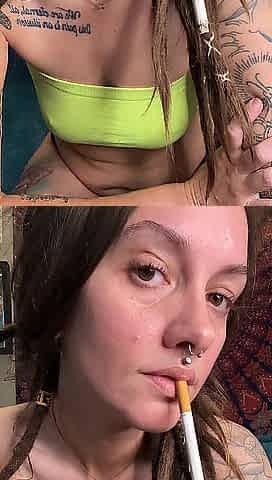 smokin' masturbation in ebony pants - full movies on OF CheryTrees