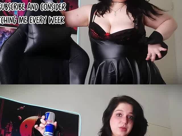Alt Girl Burping Asmr Red Bull & Whispering (burp Fetish)