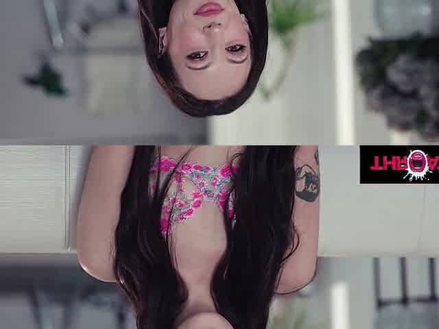 THROATED - Sage Hunter Shows Off Her Astounding Deepthroat Skills