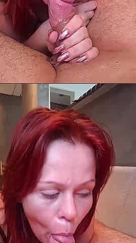 Enjoying Myself in the Eye of the Little Redhead Slut