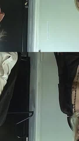 Blonde Milf gets naked and masturbates horny pussy