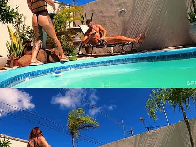 Pool Day and They Fuck Me From My Dirty Ass to My Mouth, Cum on My Face, so Much Load!! I Swallow -cam 2-