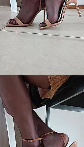 My Nylon Feet in High Heel Sandals