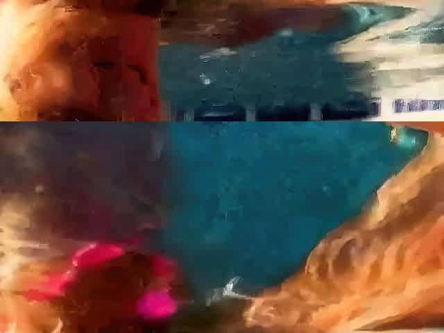 German Amateur Couple's Poolside Fun on Mallorca