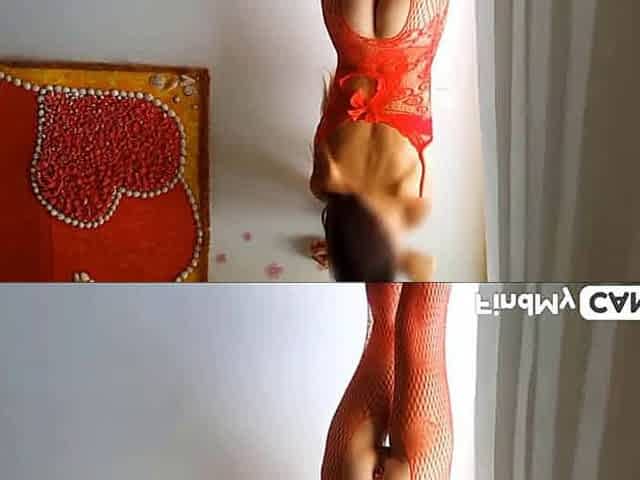 Red Photo Session - Amateur Anal Play with a Butt Plug