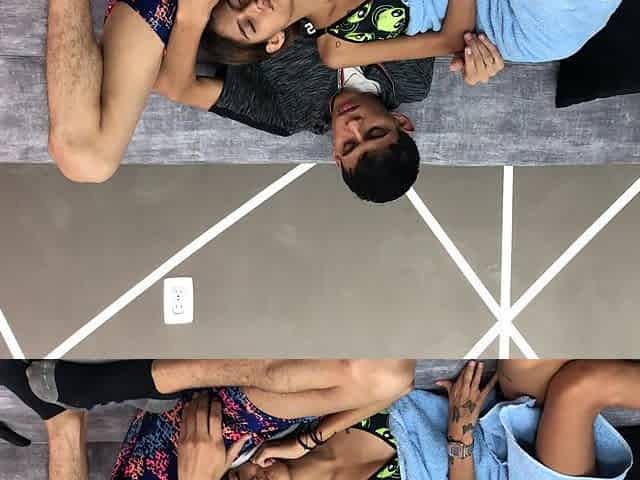 Movie watching turned into tender fuck with skinny Latina stepsister