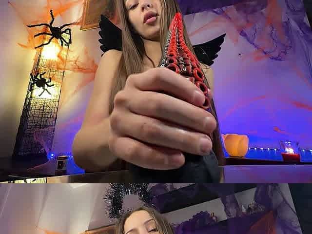 Tiny Witch Stretches Her Constricted Booty gap With A Thick Monster Sex tool. Anal. Squirt