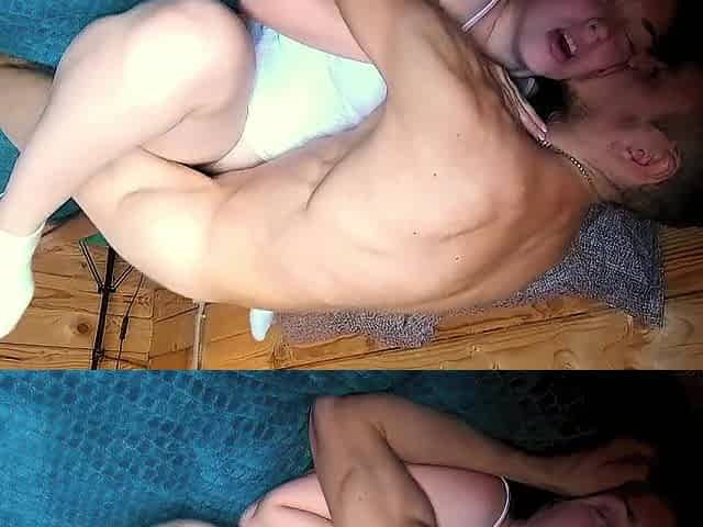 Cum inside a ardent brunette hair